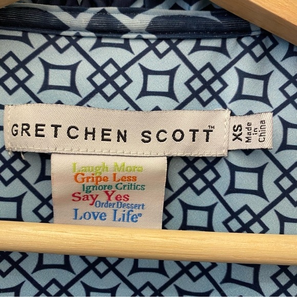 Gretchen Scott || Ruffneck Ruffle Collar Dress in Bombay Navy XS - Picture 3 of 7